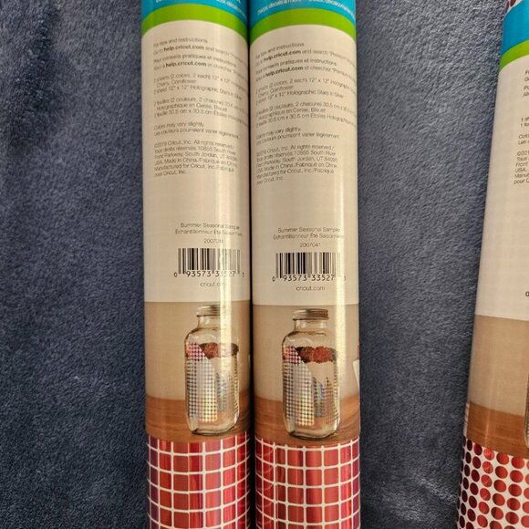 Set of 5 Rolls - Cricut Premium Vinyl Regular & Holographic & Iron-On Mosaic NEW - Picture 5 of 8